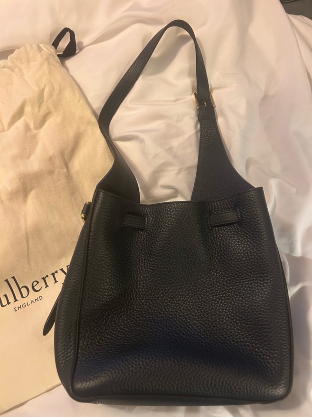 Mulberry
Lyra 
Belted Bucket Bag in Night Sky - Picture 3 of 7